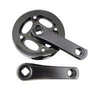 Harilla Cubierta Protectora para bielas de Bicicleta con Orificio Cuadrado y Doble Cadena, Color Negro, fácil instalación, Ligera, para Bicicletas Infantiles, 25 Dientes 92 Mm