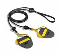 Harilla Cuerda Entrenamiento Natación con Banda Resistencia Elástica para Ejercicios Brazos y Hombros con Agarres Antislizantes Acuada para Entrenamiento en Casa y Gimnasio, Negro Amarillo, 60LB