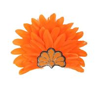 Harilla de Plumas de Sombrero Indio Adultos para Adultos para Disfrutar de la interpretación del Escenario, Naranja