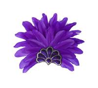 Harilla de Plumas de Sombrero Indio Adultos para Adultos para Disfrutar de la interpretación del Escenario, PÚrpura