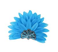 Harilla de Plumas de Sombrero Indio Adultos para Adultos para Disfrutar de la interpretación del Escenario, Azul