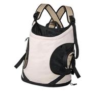 Harilla Dog Chest Bag Bolsa Portadora de Mascotas Mochila Carrier para Perros y Gatos Pequeños Tejido Transpirable con Correa Ajustable para Salidas Paseos, Crema
