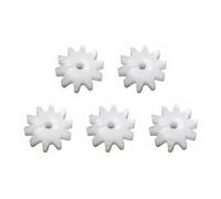 Harilla Engranaje Infantil DIY Piñón Engranaje Recto Rueda Dentada Parte Mecánica de PVDF con Eje de 2 Mm Diseño Ligero y Resistente Adecuado para Robótica, 10T, Delgado