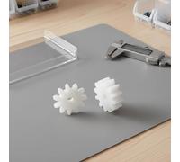 Harilla Engranaje Infantil DIY Piñón Engranaje Recto Rueda Dentada Parte Mecánica de PVDF con Eje de 2 Mm Diseño Ligero y Resistente Adecuado para Robótica, 12T, Regular