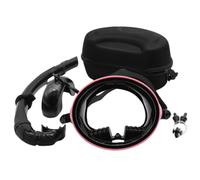 Harilla Equipo de Snorkel con Máscara Completa para Adultos Visor de Cristal Templado con de Respiración Incorporado y Sello Facial Ovalado para Buceo en Aguas Cálidas , Negro Y Rosa , Adulto