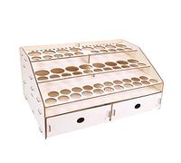 Harilla Estante de 58 Agujeros para Pinceles de Pintura, 2 cajones, portátil, con Varios contenedores, Soporte de Herramientas de Sello de, Soporte