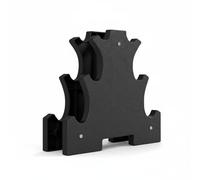 Harilla Estante para Mancuernas Soporte Organizador Rejilla Material de Acero Sólido con 3 Repisas Soporta 480kg Goma Tamaño1095x475mm Adecuado para Gimnasio Casero de Fuerza, Estante Negro+Hoja