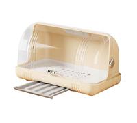 Harilla Estante para secar botellas de agua, caja de almacenamiento para vajilla, organizador simple que ahorra espacio con tapa para tazas de gabinete de, Amarillo Claro