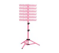 Harilla Estante para trenzar cabello, soporte para pelucas de pie, base de trípode para salón, marco extensible para tejer cabello, accesorio para peinar