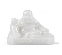 Harilla Estatua Interior Vehículo Buda Maitreya Figura Ornamentación Escultura Adorno Cerámica con Acabado Brillante para Presencia Serena Adecuada para