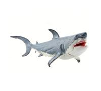 Harilla Figura de Tiburón Megalodon Figura Marina Educativa Coleccionable Articulada Realista para Conocer Fauna Antigua Adecuado para Estantería de Coleccionistas y Espacio Escolar, L, Megalodón