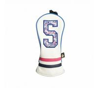Harilla Funda para Palo de Golf Cubierta Protector Cabezal Accesorio de Golf con Tiras Horizontales en Piel Ajuste Firme y, Estilo Deportivo De Verano con Bordado Digital Número 5