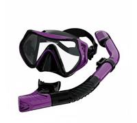 Harilla Gafas de Buceo Infantiles Visión Panorámica Cristal Bandas Ajustables Material Silicona Indicadas para Natación Buceo Sala de Juegos Acuática, Morado, Máscar Snorkel