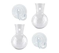 Harilla Jarrón Transparente Colgante, Macetero Colgante de Pared con Gancho de Ventosa, Cultivo para Flores, Decoración de Jardín, 2 Piezas, Individual