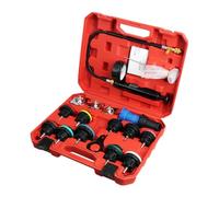 Harilla Juego de Comprobador de Presión de Radiador, Kit de Recarga de Purga de Automático, Medidor de Prueba Genérico Fácil de Usar para Motocic, Rojo