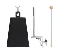 Harilla Juego de montaje para cencerro de tambor, instrumento de cencerro, percusión manual, soporte para cencerro de 6", D Set