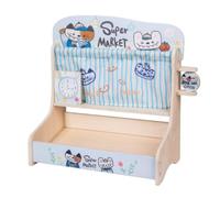 Harilla Juguete de Cocina Infantil Set de Comida de Madera Caja Almacenamiento Cuchillo Juguete Piezas Alimentos Apariencia Detallada Madera Adecuado para Juego de Roles Mercado Aula Regalo