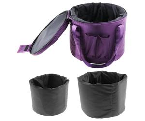 Harilla Los cuencos de canto de cristal llevan estuche con revestimiento de bolsas de instrumentos que se desmoronan para al aire libre, 11 Inch