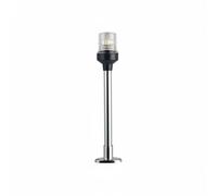 Harilla Luz de Navegación Marina LED para Embarcaciones Pequeñas Lámpara de Soporte de Acero Inoxidable Lente Transparente PC, 54mm 303mm, Base Fija De Acero Inoxidable