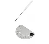 Harilla Make Up Herramienta para Mezclar Base para Sombras de Ojos Paleta de Maquillaje Accesorio para Arte de Uñas en Acero Inoxidable