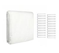 Harilla Malla Antihielo para Plantas Manta Protectora Cubierta Térmica Tela de Cultivo Paño Aislante Medida y Sujeción Estable con Estacas Transpirable para, 30g/M2 2x10m