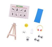 Harilla Maqueta Gimnasio en Miniatura, Accesorios para escenas Fitness en Casas muñecas, decoración para Casas muñecas 7 a 14 años.