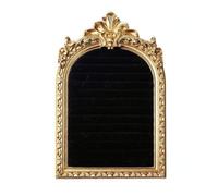 Harilla Marco de Exhibición de Joyería Marco Expositor Soporte Vitrina Europeo Antiguo con y Panel de Terciopelo Acanalado y, 5 7 Pulgadas-dorado Retro-negro, 22.5cm X 14.5cm