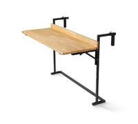 Harilla Mostrador de Balcón Plegable Mesa Barra Estante Repisa con Montaje Ajustable y Tablero de Madera Ahorro de Espacio y Soporte Metálico Resistente, 90CM