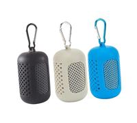 Harilla Pack de 3 Refrescantes Toallas Deportivas, Ligeras Y Compactas, con Estuche, Ideales para Fitness, Playa O, Gris Negro Azul Cielo