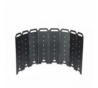 Harilla Panel Cortaviento para Exterior Paraviento Pantalla Antiviento Barrera para Fogón de Hierro Reforzado Resistente a Temperaturas y Forma Configurable, Paravientos De Hierro De 50cm De Alto