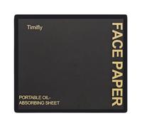 Harilla Papel absorbente de aceite para el cuidado facial, fácil de dispensar, con espejo, ideal para mujeres, estudiantes y hombres. Papel secante facial, Negro