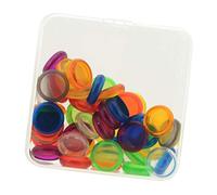 Harilla Paquete de 50 Clips de Encuadernación de Discos Expansores de Plástico de 18 Mm para Accesorios de Papelería de Cuaderno