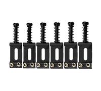Harilla Paquete de 6 Selletas para Guitarra, Piezas de Reparación Resistentes para Instrumentos Metálicos, Selletas de Puente para Guitarras Eléctricas, para, Negro