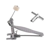 Harilla Pedal de bombo único, pedal de patada de cadena única, pedal de práctica, patada portátil de un solo pie para principiantes, argén
