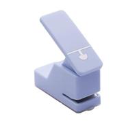 Harilla Perforadora de papel, perforadora de un solo orificio, útiles escolares para planificadores, Agujero de Hongo Azul