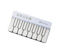 Harilla Piano de bolsillo ligero, órgano electrónico, reutilizable, estable, efecto de iluminación de arco iris, Piano de juguete, teclado de Piano para niños, Azul