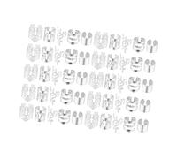 Harilla Pinzas para Trenzas, Anillos para El Cabello para Mujeres, Joyería Decorativa de Moda para El Cabello para Formales, Fiestas, Festivales Y Esp, Plata 50 Piezas