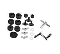 Harilla Piscinas de 20 Veces Reemplazo -lavadora de Fieltro de Casos, Accesorios de Tambor de Fijación, Fábrica de Tambores, Almohadillas de Platillo de, Negro