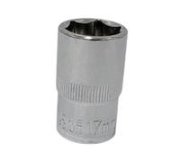 Harilla Porta Llaves de Vaso, Robusto, Inoxidable, Profesional, Entrada de 1/2 Pulgada, de Acero, para Trabajos Mecánicos en El Sector Automotriz, 17 mm