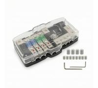 Harilla Portafusibles Automotriz Distribuidor Módulo Fusible Caja Protección Audio Coche Cableado Construcción con Aleación de Protección Antipolvo Adecuado, CP-0721