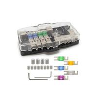 Harilla Portafusibles Automotriz Distribuidor Módulo Fusible Caja Protección Audio Coche Cableado Construcción con Aleación de Protección Antipolvo Adecuado, CP-0722