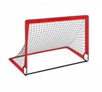 Harilla Portería de Fútbol Infantil Portátil Plegable Red Entrenamiento con Marco de Fibra de Vidrio Red Oxford 420D con Estacas y Bolsa Adecuada para Jardín Parque Playa, Rojo 1.2x0.9m