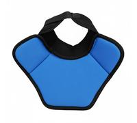 Harilla Protector de Cuello de Hockey sobre Hielo Guardia Cervical Cuello Deportivo Almohadilla Cuello Ajustable con Núcleo Rígido de Acabado Impermeable , Negro Y Azul , L 45cm-54cm