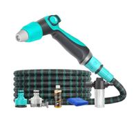 Harilla Pulverizador de Alta Presión Conjunto Riego Expandible Pistola Manual Curva Múltiple Bolsa Guardado Materiales TPE Adecuado para Mantenimiento Exterior Riego Balcón Patio