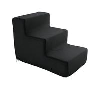 Harilla Rampa para Escaleras para Perros, Escalera para Perros, Escalones para Mascotas, Cubierta Lavable a Máquina, Resistente a Arañazos, Esponja de Alta de, L 3 Paso Negro