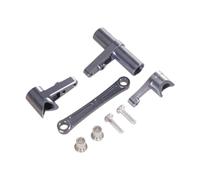 Harilla RC Kit de ensamblaje de la dirección del automóvil Piezas de vehículo RC Componentes de dirección para 1/10 104009, Plateado