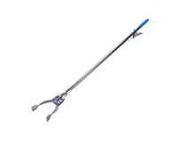 Harilla Recogedor de Basura Pinza de Extensión Cabezal Antideslizante Material de Acero Inoxidable Adecuado para Recolección de Residuos en Jardines Escuelas, Azul, Cabeza De Hierro 90CM