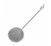 Harilla Red de Pesca Exterior Manual Acero Inoxidable Malla Fina Cesto Circular con Mango Recto Agarre en Bucle para Pequeñas Adecuada para Pesca en Orilla, Red De Pesca De Acero Inoxidable 60 Cm