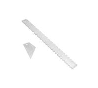 Harilla Regla de medición de cuello para bajo, herramientas Luthiers, borde recto con muescas para cuello de guitarra, guía de nivelación de balancín de