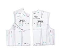 Harilla Regla de Plantilla de Dibujo, Regla de Ilustración de Moda, Regla de Medición de Ropa 1:1, Regla de de Tela Fáciles de Utilizar para Diseña Moda, Conjunto de Ropa de Mujer
